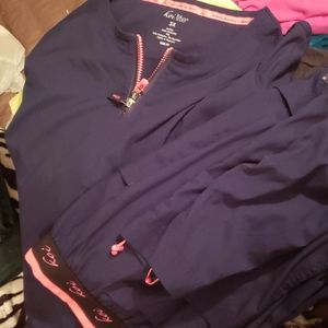 Koi Navy Scrub Set